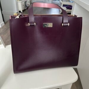 Kate Spade Purple Satchel with Gold Hardware